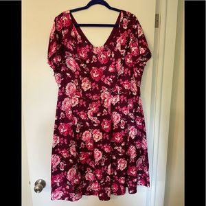 LandsEnd 20W spring floral dress with pockets